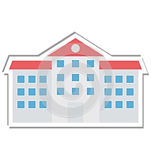 School Isolated Vector Icon Editable