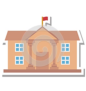 School Isolated Vector Icon Editable