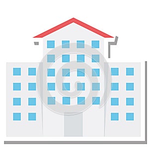 School Isolated Vector Icon Editable