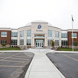 School isolated on white background