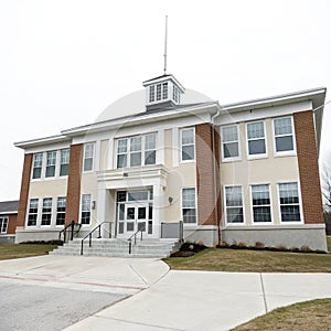 School isolated on white background