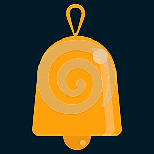 School jingle bell flat icon