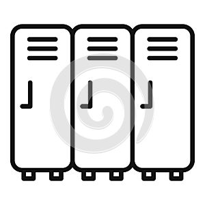 School lockers icon representing storage and security