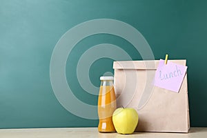 School lunch in paper bag