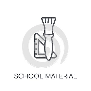 School material linear icon. Modern outline School material logo