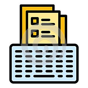 School materials icon vector flat