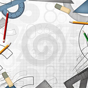 School math drawing tools background