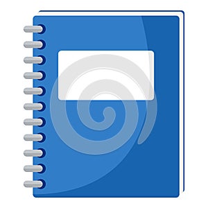 School Notebook Flat Icon Isolated on White