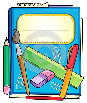 School notepad with stationery