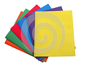 School & Office: Stack of Multi Colored Folders
