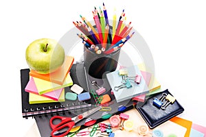 School and office stationary. Back to school concept