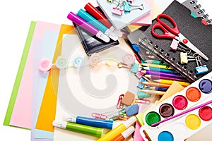 School and office stationary. Back to school concept