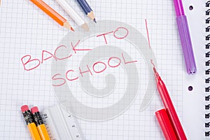 School and office supplies, back to school