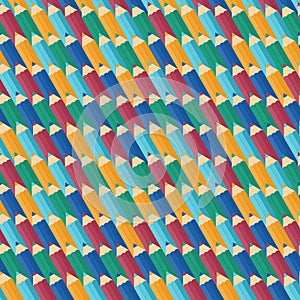 School pencil, stationery education pattern. Children cover or poster background, flat playground print, multicolor cute