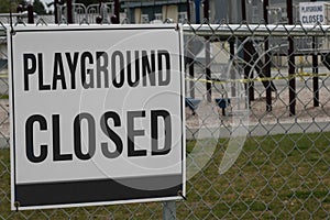 School Playground Closed Sign