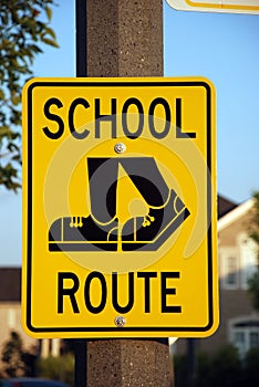 School route road sign