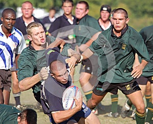 School Rugby Football Match Action