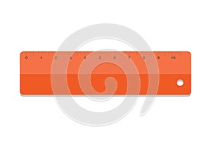 School ruler tool. Vector illustration.