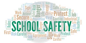 School Safety word cloud.