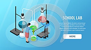 School Science Lab Horizontal Banner