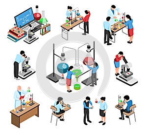 School Science Lab Isometric Set