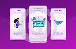 Smartcards for schools app interface template.