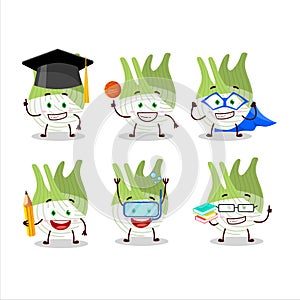 School student of fenel cartoon character with various expressions