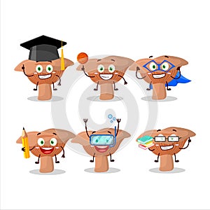School student of niscalo cartoon character with various expressions