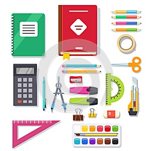 School student and office stationary supplies kit
