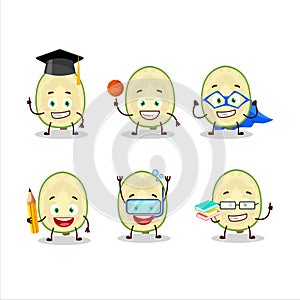School student of slice of ambarella cartoon character with various expressions