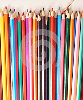 School supplies background. Back to school concept. Items for school. Office desk with copy space. Flat lay. Education and school