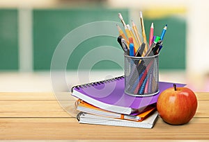 School teacher`s desk