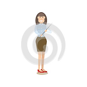 School teacher vector illustration in flat style