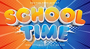 School Time editable text effect Template