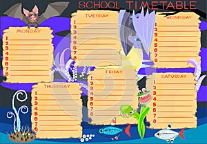 School timetable