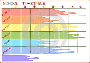 School timetable