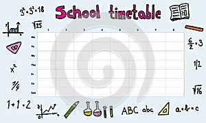 School timetable photo