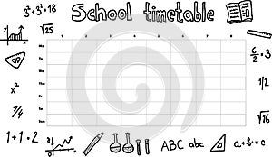 School timetable photo