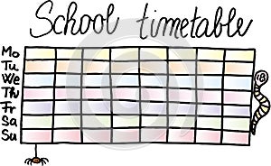 School timetable