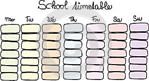 School timetable