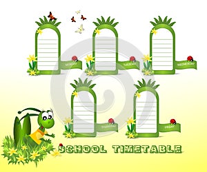 School timetable, cdr vector