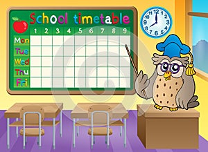 School timetable classroom theme 3