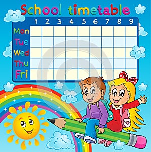 School timetable thematic image 2