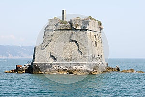 School tower at Palmaria island near Portovenere