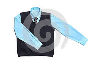 School uniform for boy on white background