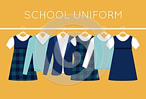 School Uniform for Children and Teenagers on Hangers