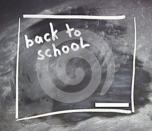 The school or university blackboard with threadbare chalk
