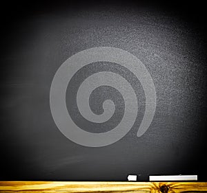 The school or university blackboard with threadbare chalk