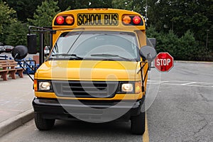 School Van with STOP SIGN