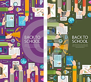 School vector logo design template. education or